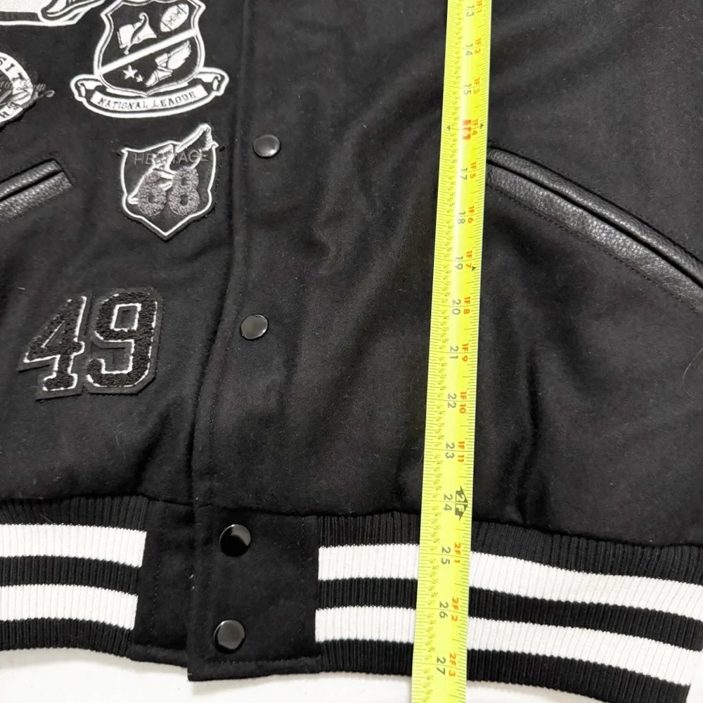 Smoke Rise Black Varsity Jacket XL